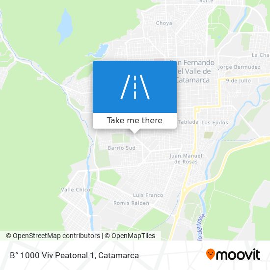 Mapa de B° 1000 Viv Peatonal 1