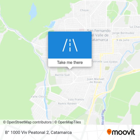 Mapa de B° 1000 Viv Peatonal 2