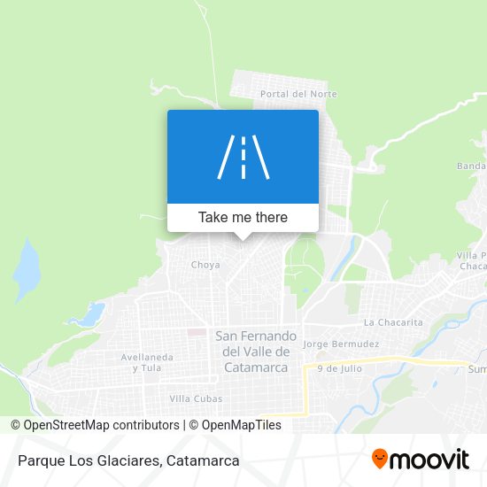 Parque Los Glaciares map