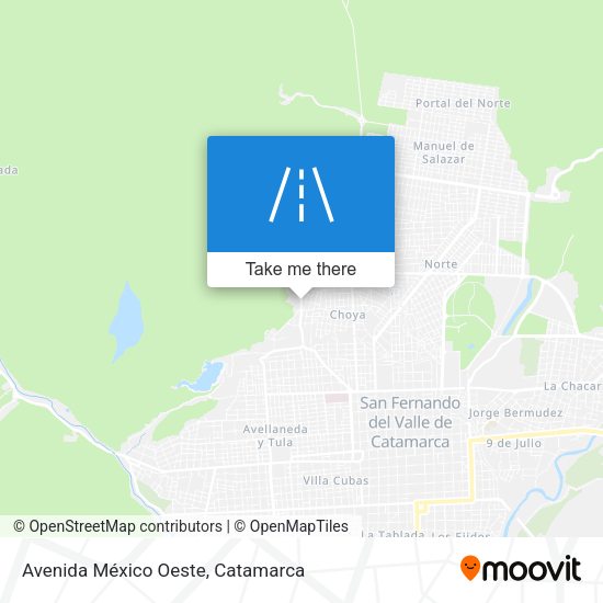 Avenida México Oeste map