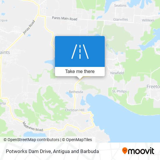 Potworks Dam Drive map