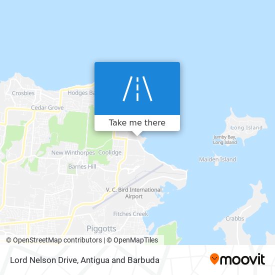 Lord Nelson Drive map