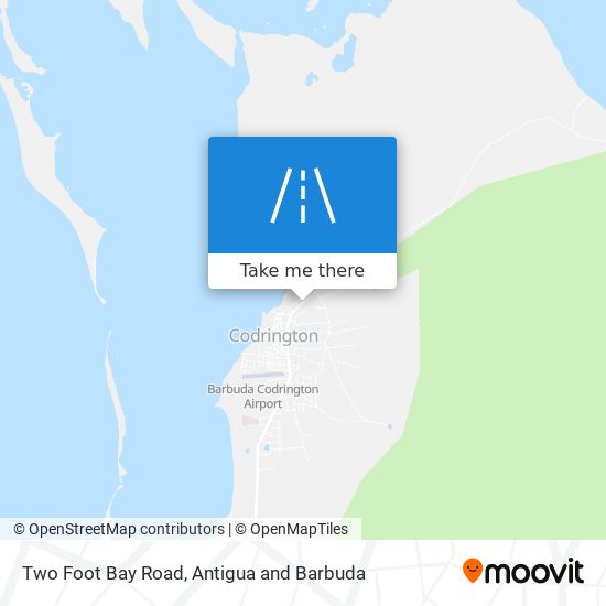 Two Foot Bay Road map