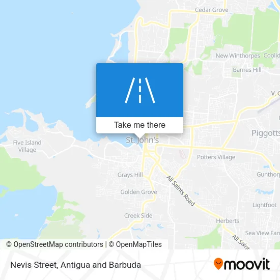 Nevis Street map