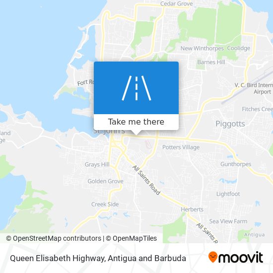 Queen Elisabeth Highway map
