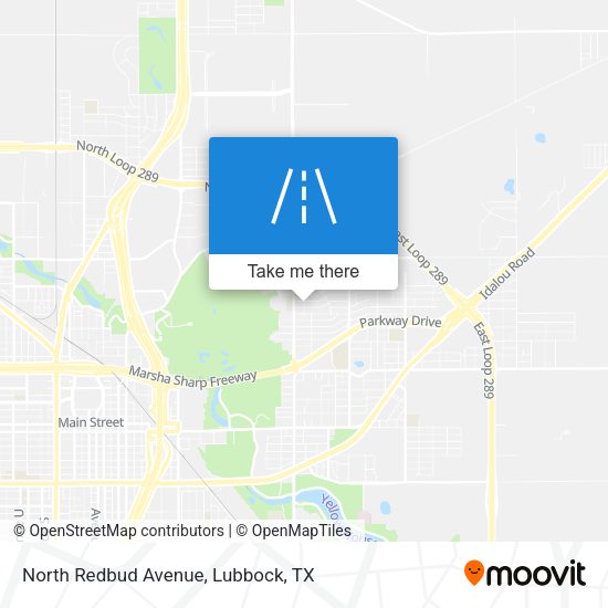 North Redbud Avenue map
