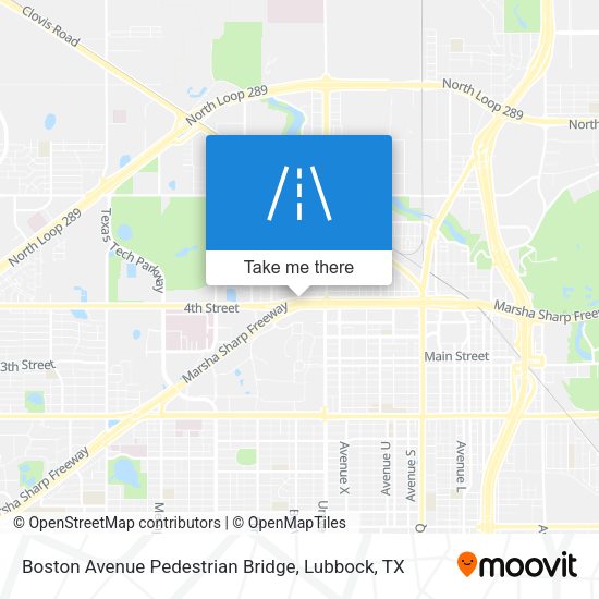 Boston Avenue Pedestrian Bridge map