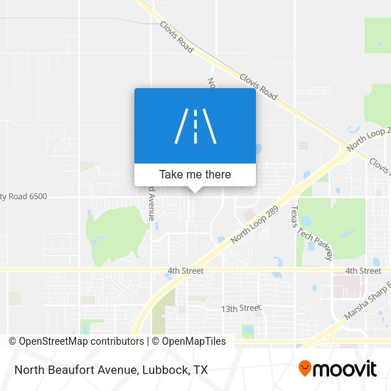 Mapa de North Beaufort Avenue