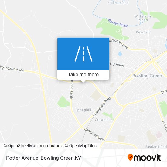Potter Avenue map