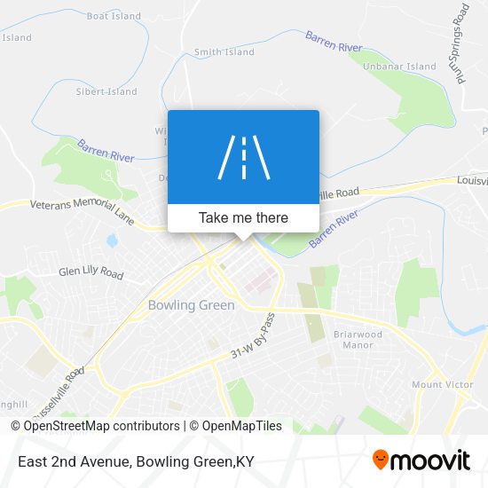 East 2nd Avenue map