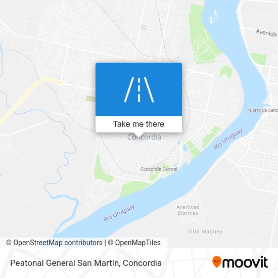 Peatonal General San Martín map