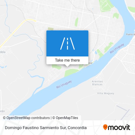 Domingo Faustino Sarmiento Sur map