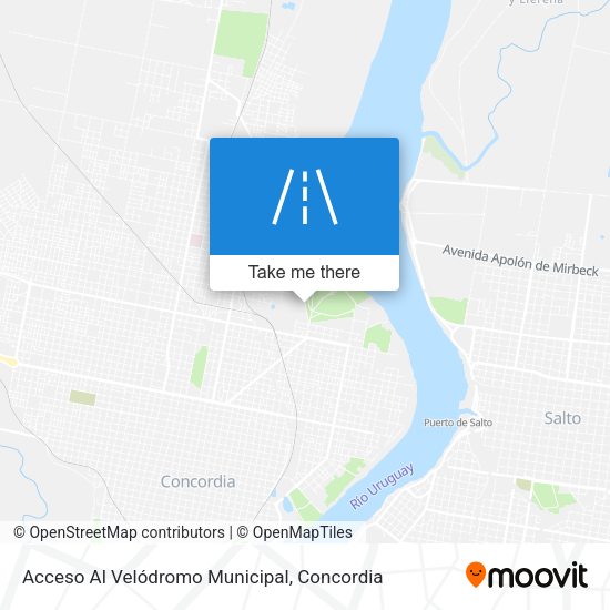 Mapa de Acceso Al Velódromo Municipal