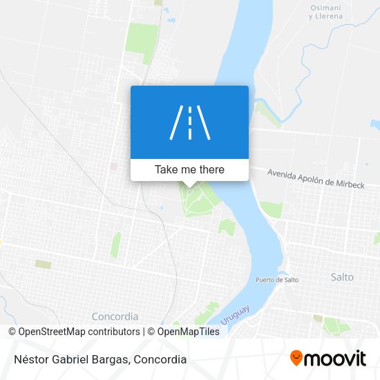 Néstor Gabriel Bargas map
