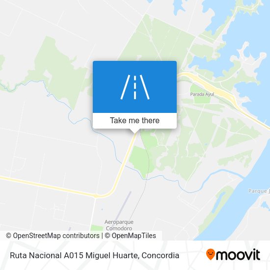 Ruta Nacional A015 Miguel Huarte map