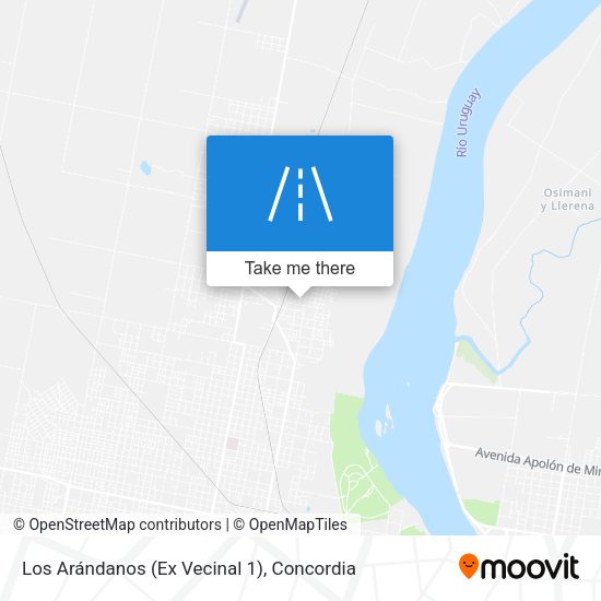 Mapa de Los Arándanos (Ex Vecinal 1)