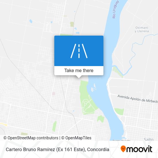 Mapa de Cartero Bruno Ramírez (Ex 161 Este)