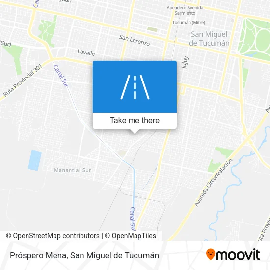 Próspero Mena map