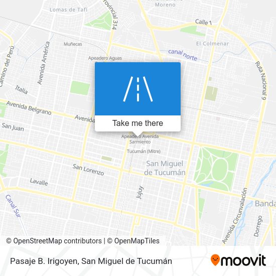 Mapa de Pasaje B. Irigoyen