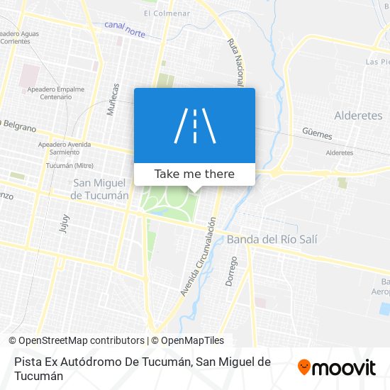 Mapa de Pista Ex Autódromo De Tucumán