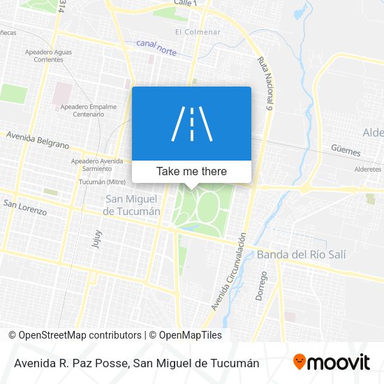 Mapa de Avenida R. Paz Posse