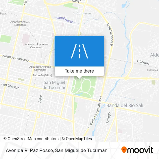 Avenida R. Paz Posse map