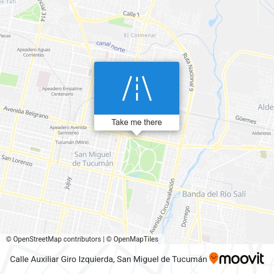 Calle Auxiliar Giro Izquierda map