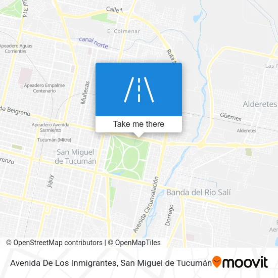 Mapa de Avenida De Los Inmigrantes