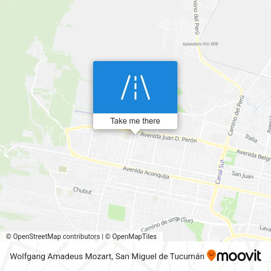 Mapa de Wolfgang Amadeus Mozart