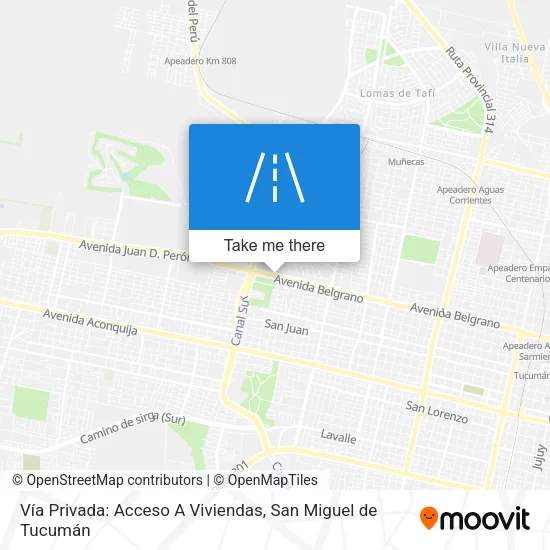 Mapa de Vía Privada: Acceso A Viviendas