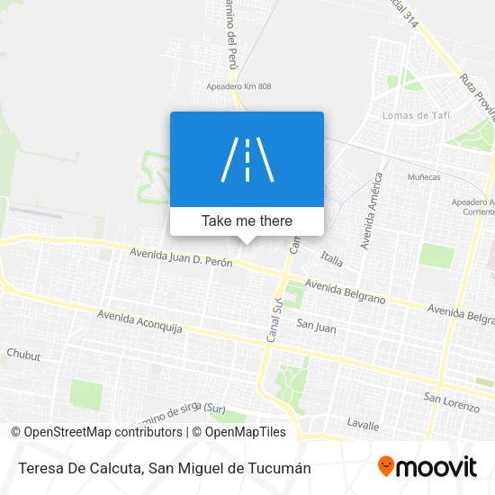 Mapa de Teresa De Calcuta