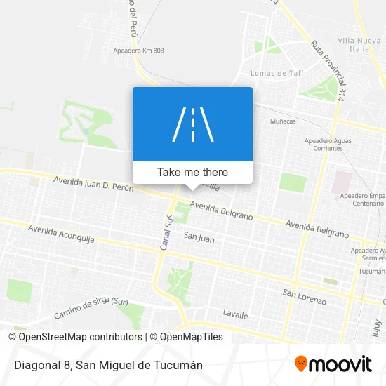 Mapa de Diagonal 8