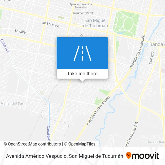 Mapa de Avenida Américo Vespucio