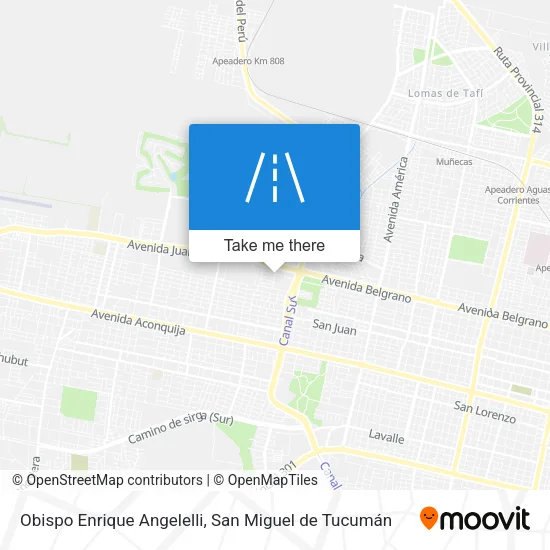 Mapa de Obispo Enrique Angelelli