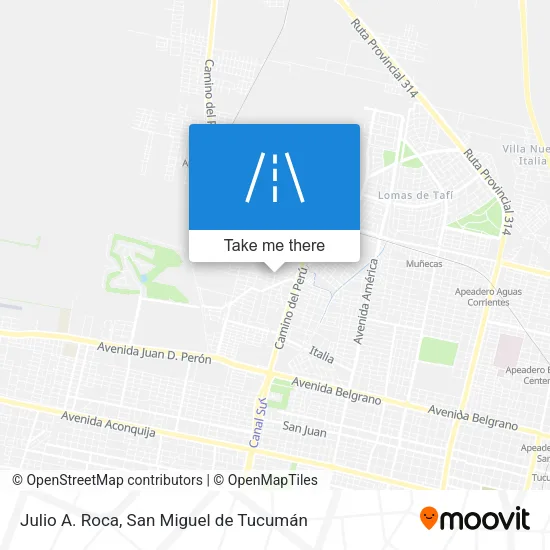 Mapa de Julio A. Roca