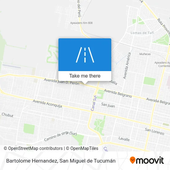 Mapa de Bartolome Hernandez