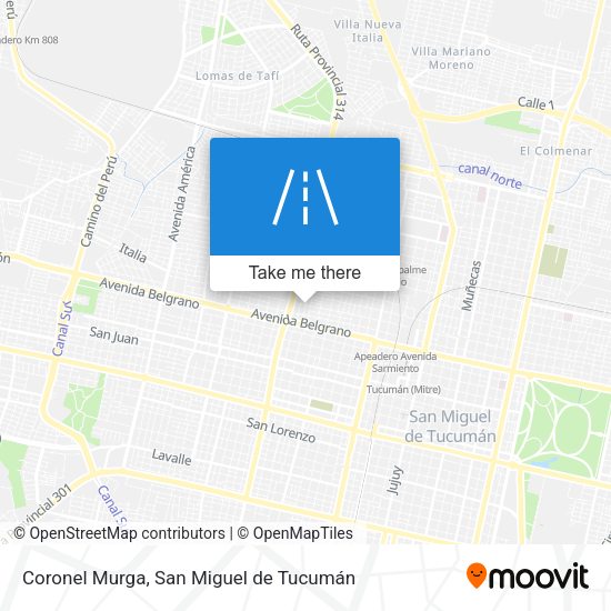 Coronel Murga map
