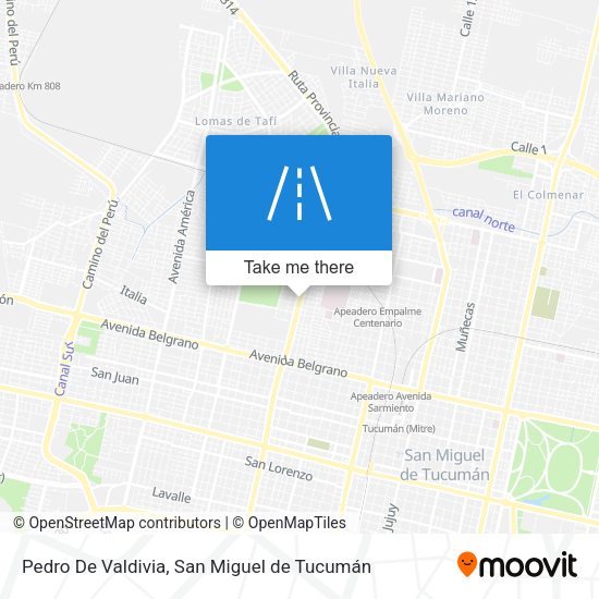 Mapa de Pedro De Valdivia