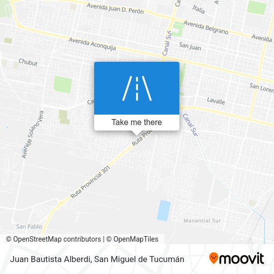 Juan Bautista Alberdi map