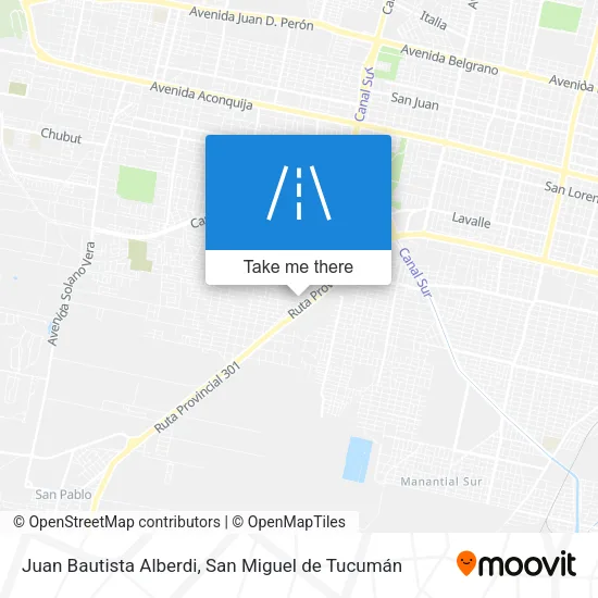 Juan Bautista Alberdi map