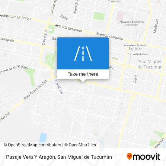 Mapa de Pasaje Vera Y Aragón