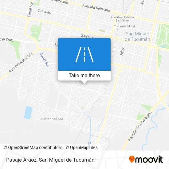 Mapa de Pasaje Araoz