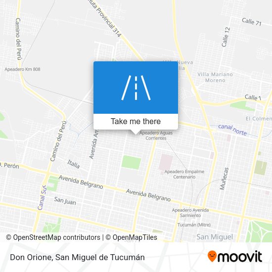 Mapa de Don Orione