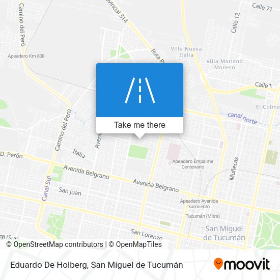 Mapa de Eduardo De Holberg