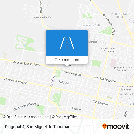 Diagonal 4 map