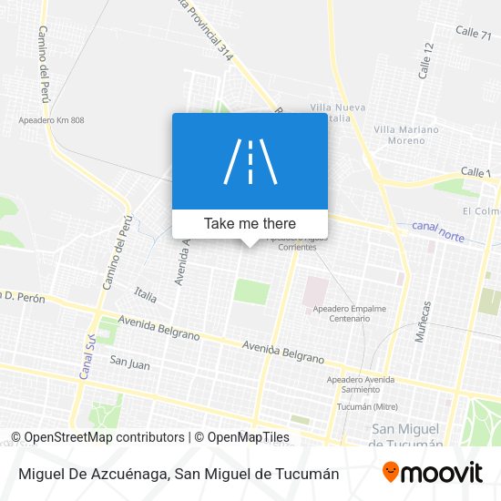 Miguel De Azcuénaga map