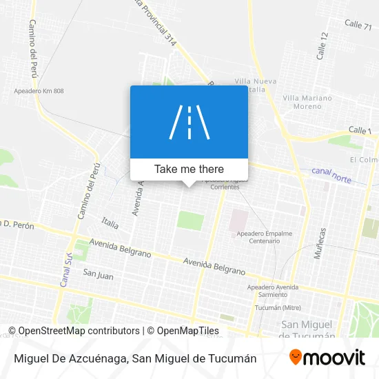 Mapa de Miguel De Azcuénaga