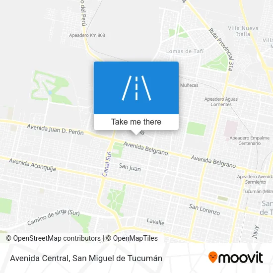 Mapa de Avenida Central