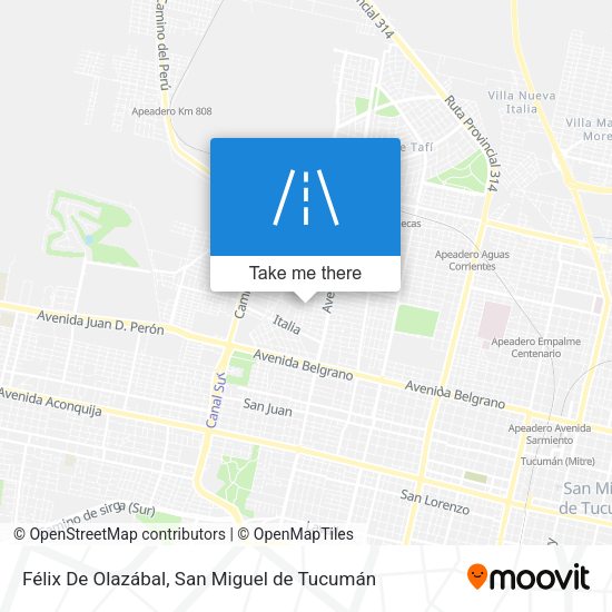 Félix De Olazábal map