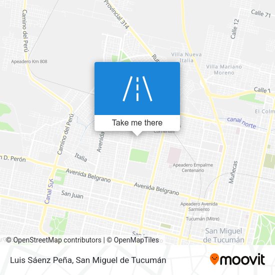 Luis Sáenz Peña map